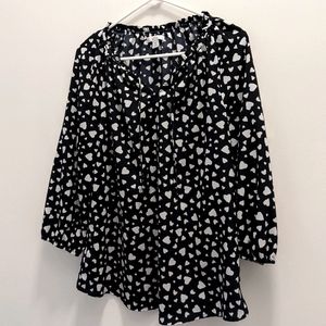 5/$25 🍁 Croft & Barrow Blouse With Hearts